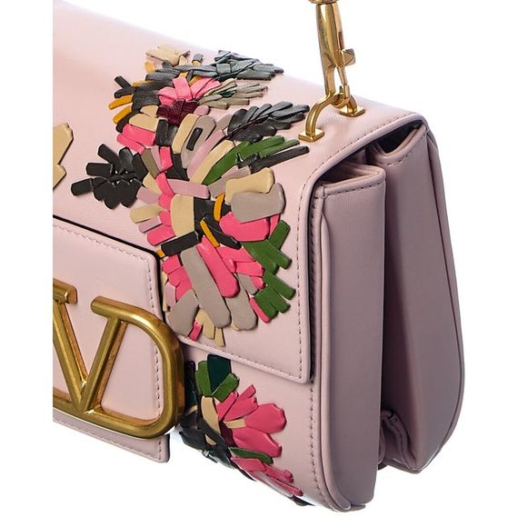 Valentino Stud Sign Leather Shoulder Bag - Picture 3 of 5